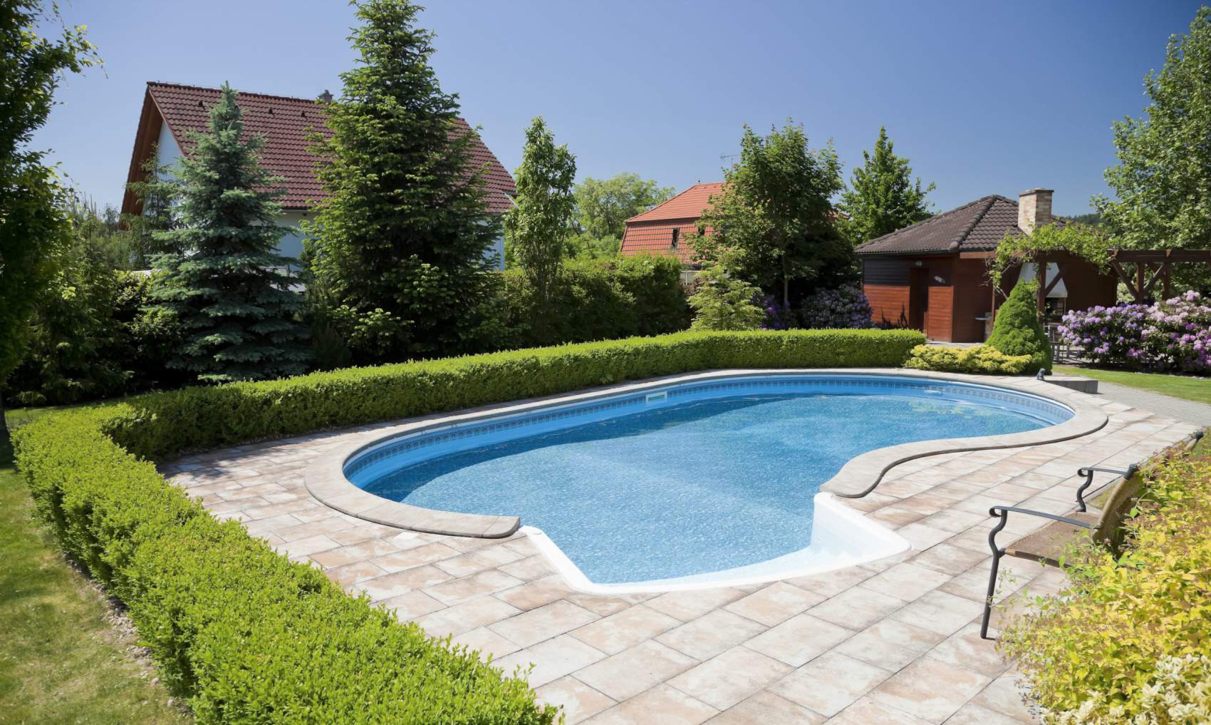 The pool with the deckchair